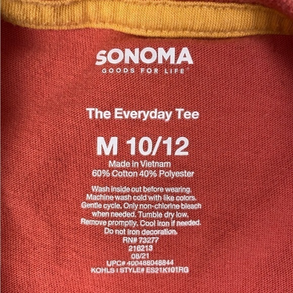 SONOMA Boys’ Short Sleeve Graphic Tee Shirt Size Medium (10/12) - Picture 2 of 3